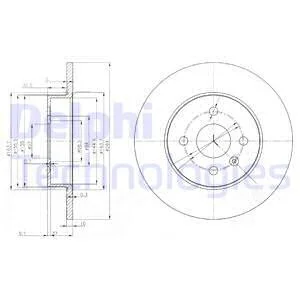 Тормозной диск Delphi BG3885C
