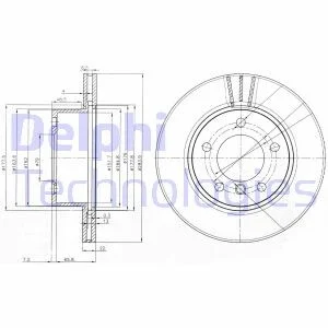 Тормозной диск Delphi BG3899C