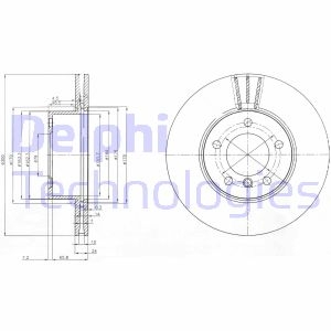 Тормозной диск Delphi BG3998C (фото 1)