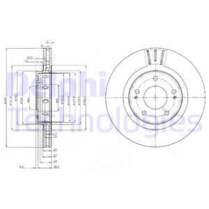 Гальмівний диск Delphi BG4038C