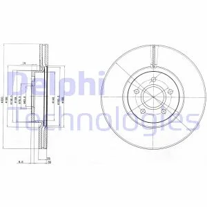 Гальмівний диск Delphi BG4056C