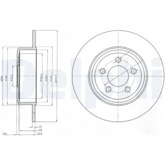 Диск гальмівний Delphi BG4074