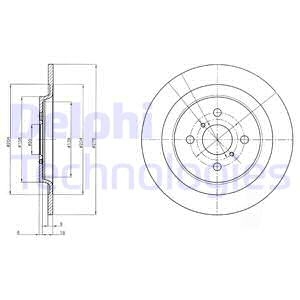 Тормозной диск Delphi BG4076