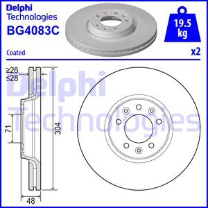 Тормозной диск Delphi BG4083C