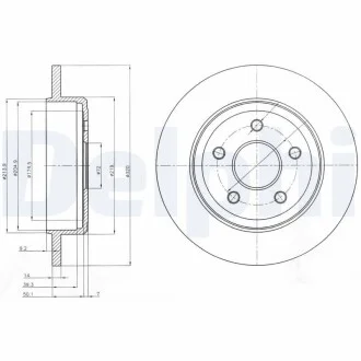 DELPHI JEEP диск гальмівний Grand Cherokee 3.0 CRD 06- Delphi BG4160
