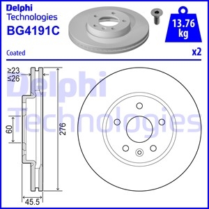 Тормозной диск Delphi BG4191C (фото 1)