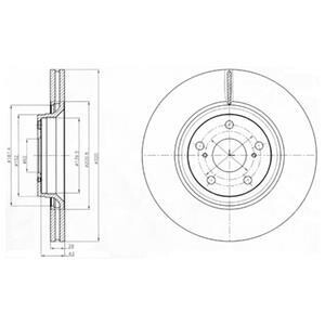 TOYOTA диск гальмівний передн.Avensis 2.0D-4D/2.2D-4D 08- Delphi BG4235