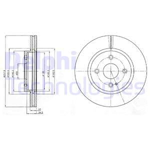 Тормозной диск Delphi BG4254C