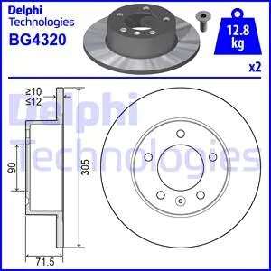 Тормозной диск Delphi BG4320