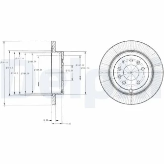 DELPHI MAZDA гальмівний диск задн.Mazda CX-7 Delphi BG4336