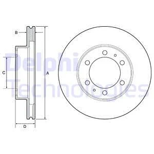 Тормозной диск Delphi BG4557