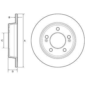 Гальмівний диск Delphi BG4559C