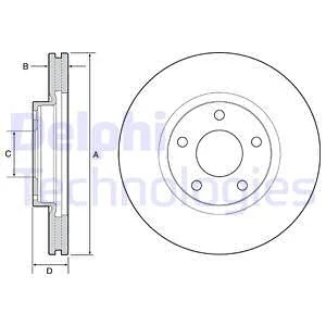 Тормозной диск Delphi BG4562C