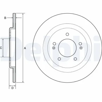 Тормозной диск Delphi BG4563C