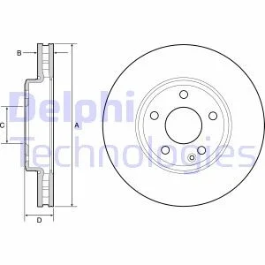 Гальмівний диск Delphi BG4646C