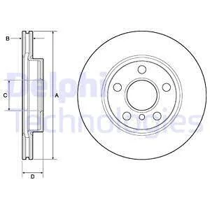 DELPHI MINI диск гальмівний передній BMW 2/F45 Delphi BG4704C