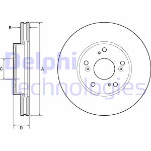 Тормозной диск Delphi BG4741C (фото 1)