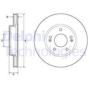 Тормозной диск Delphi BG4745C