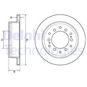 Тормозной диск Delphi BG4747C