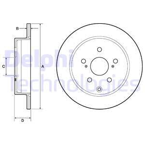 Гальмівний диск Delphi BG4757C