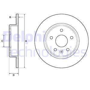 Тормозной диск Delphi BG4761C