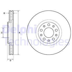 Тормозной диск Delphi BG4763C