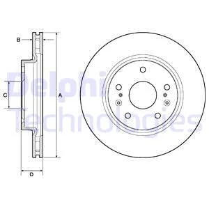 Тормозной диск Delphi BG4764C