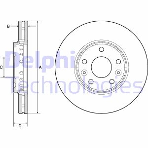 Тормозной диск Delphi BG4815C