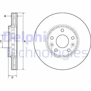 Тормозной диск Delphi BG4815C