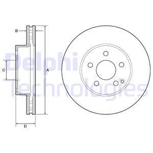 Тормозной диск Delphi BG4945C