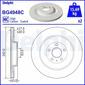 Гальмівний диск Delphi BG4948C