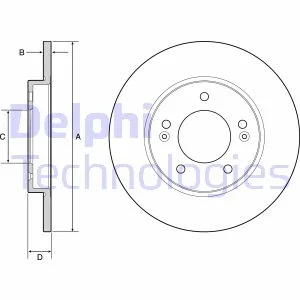 Тормозной диск Delphi BG4949C