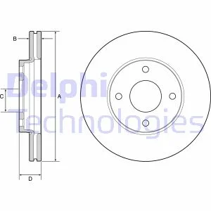 Гальмівний диск Delphi BG4953C