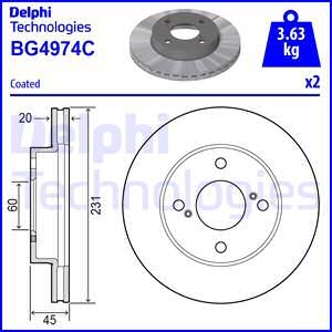 Гальмівний диск Delphi BG4974C