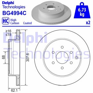 Тормозной диск Delphi BG4994C