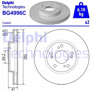 Тормозной диск Delphi BG4996C