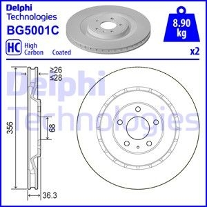 Тормозной диск Delphi BG5001C