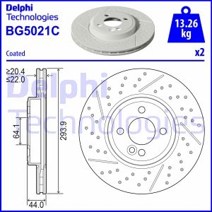 Тормозной диск Delphi BG5021C