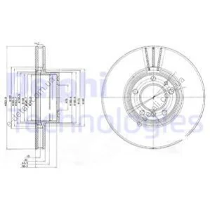 DELPHI BMW диск гальмівний передн.5 серія E39 00- Delphi BG9005 (фото 1)
