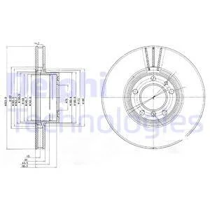 DELPHI BMW диск гальмівний передн.5 серія E39 00- Delphi BG9005