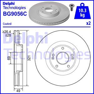 Тормозной диск Delphi BG9056C