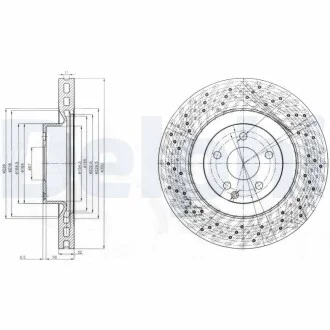 DELPHI DB гальмівний диск передній S Klass W221 05- Delphi BG9057