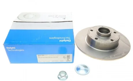 Диск тормозной (задний) Renault Megane III/Scenic III 08- (260x8) (+ABS) (с подшипником) Delphi BG9112RS