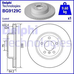Тормозной диск Delphi BG9129C