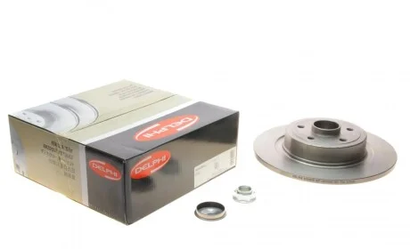 Диск тормозной (задний) Renault Clio III 08-14 (300х11) (+ABS) (с подшипником) Delphi BG9133RS