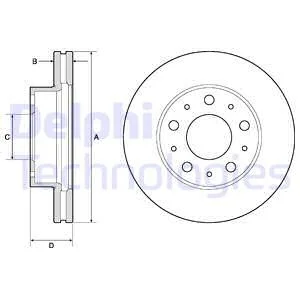 Тормозной диск Delphi BG9180C