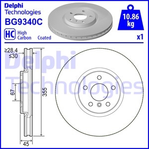 Тормозной диск Delphi BG9340C