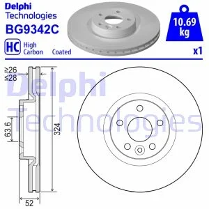 Гальмівний диск Delphi BG9342C