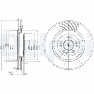 DELPHI DB диск гальмівний передній W163 98- Delphi BG9759
