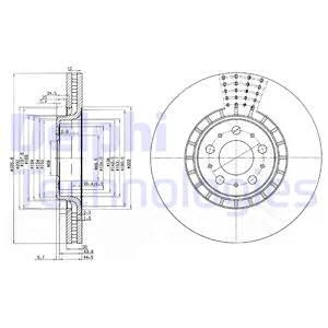 Тормозной диск Delphi BG9783C
